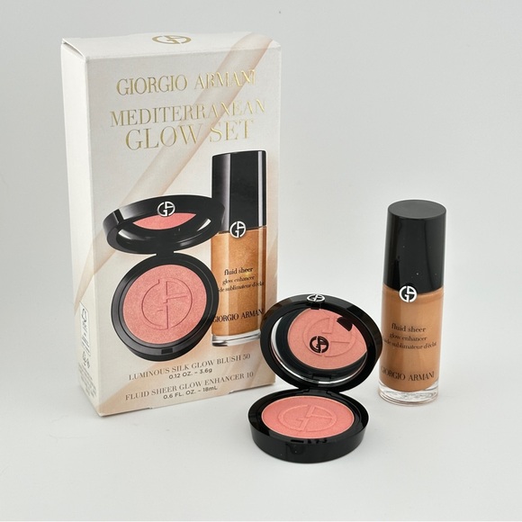 🆕 GIORGIO ARMANI Mediterranean Glow Set - 50 Blush and 10 Highlighter NIB - Picture 1 of 12